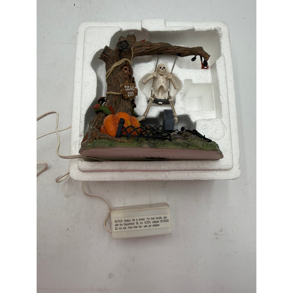 Department 56 Animated Swinging Skeleton Halloween Village 56.52514 Retired 2001 - Picture 15 of 15